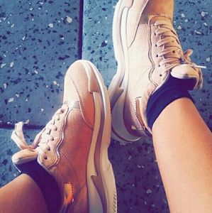 Womens Rose Gold Adidas Sneakers